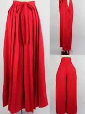 Japanese Woman's Kimono Hakama Umanori Pants Type L:100cm Red picture