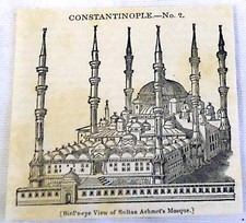 1832 small magazine engraving ~ View of Sultan Achment's Mosque ~ CONSTANTINOPLE picture