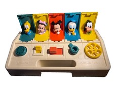 Vintage 1984 Playskool Disney Poppin Pals Mickey Minnie Donald Goofy Pluto picture