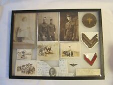 Antique 1915-1919 WW1 Sgt Richard O'Connell  Military Service Photos Strips Case picture