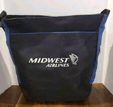 Vintage Midwest Airlines Canvas Messenger Shoulder Bag Carry-on Defunct Airline  picture
