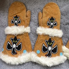 Vintage Beaded Deerskin Mitts picture