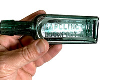Antique Medicine Bottle Gargling Oil LOCKPORT (Niagara falls) (Buffalo) New York picture