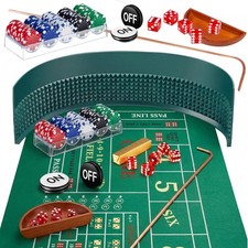 Craps Tabletop Game Set Includes 35x70 Rubber Tabletop Layout Mat Craps Diamond picture