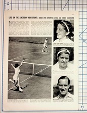 1937 LIFE Magazine Tennis Anita Lizana Donald Budge Sports Ephemera picture
