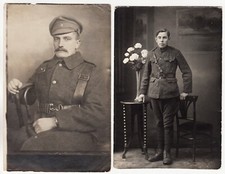 1919-20 LATVIA The Liberation War SOLDIERS in Early Type Uniform 2 Photos picture
