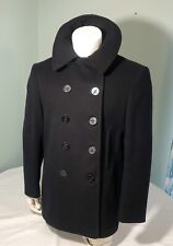 Authentic WW2 US Navy Naval Clothing Factory Wool Double Breasted Pea Coat Sz 44 picture