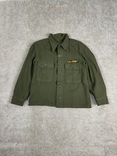 1950’s Korean War Vintage US Army Green Thick Wool OG108 Field Shirt Size Small picture