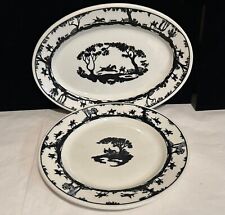 Vintage LOT Warwick #2934 China Plates Horses Foxhunt Foxhunting Ranch Western picture