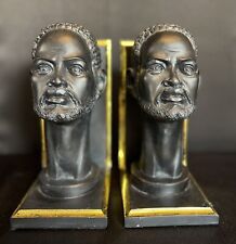 Stunning Vintage African Male Head Bookends - 8