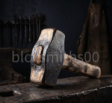 Hand Forge Blacksmith Hammer - Antique Look Head With Wood Handle, 3 lbs Weight picture