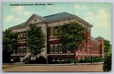 Municipal Gymnasium Brookline Mass C1912 DB Postcard P14 picture