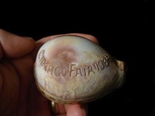 1934 WORLDS FAIR SOUVENIR SEASHELL CHICAGO ILLINOIS picture