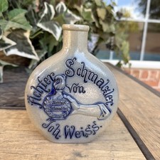 Antique German Joh Weiss Schmalzler Snuff Bottle Stoneware Landshut Bavaria picture