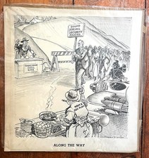 Original 1930s Jerry Doyle Political Cartoon 