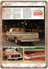 Vintage Auto Ad 1985 GMC Wrangler Pickup Reproduction Metal Sign A2285 picture