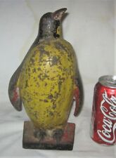 ANTIQUE USA CAST IRON TAYLOR COOK ICE PENGUIN STATUE WEIGHT DOORSTOP HUBLEY ERA picture