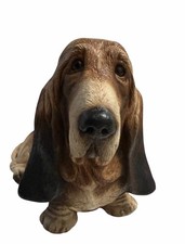 1984 SANDICAST Basset Hound Dog  Statue Sandra Brue Door Stop Sculpture picture