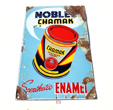 1940 Vintage Noble Chamak Synthetic Enamel Advertising Sign Board Rare Old EB274 picture