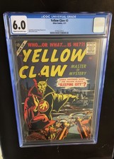 Yellow Claw #3. CGC 6.0. Master of Mystery. The Sleeping City. 1957. picture
