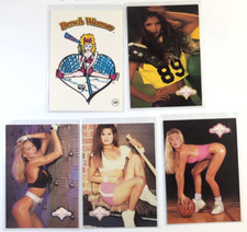Rare lot of 5: 1992 Bench Warmer Trading Cards, Rookies 1990's Beautiful Women B picture