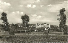 Postcard Tettnang Lake Constance district - the new castle Montfort, hop cultivation - from 1956 picture