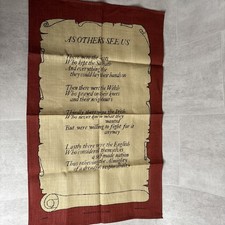 “As Others See Us” Poem Linen Tea Towel Scots, Welsh, Irish, English picture