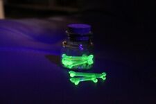 Uranium Glass micro bones, Glow in the Dark bones in a Bottle picture