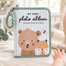 Beautiful Soft Baby Photo Album for Newborns - My First Family Photo Book with 1 picture