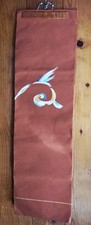 Japanese Vintage Kimono Sash Nagoya Obi cotton Red, Cotton Or Poly Swoosh  picture
