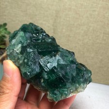 362g NATURAL Green Cubic FLUORITE Crystal Cluster Mineral Specimen A4724 picture