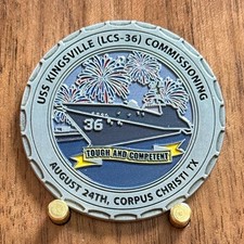 USS Kingsville LCS-36 Navy Warship Enamel Challenge Coin  W#9 picture