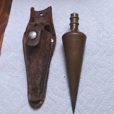 Vintage General Hardware Mfg Co No 800 30 Oz Brass Plumb Bob USA picture
