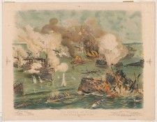 Battle of Manila Bay 1898 Vintage Naval Warfare Photo Reprint Wall Art picture