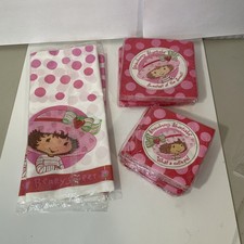 Vintage 2000's Strawberry Shortcake Napkins & tablecloths New Party Supplies picture