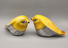 Yellow Bird Figurines Pair Ceramic picture