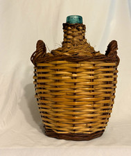 Vintage Wicker Demijohn Jug with Handles picture