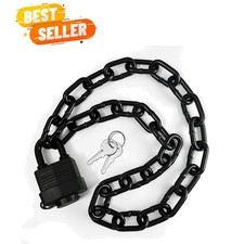 Safety Fence Chain Lock,Outdoor Waterproof Padlock with Chain,Heavy-Duty Weat... picture