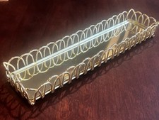 Godinger 4” x 16” Rectangular Gold Mirrored Vanity Tray picture