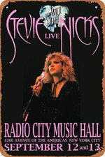 Stevie Nicks 1983 Concert Poster Look Tin Metal Signs Home Décor 8x12  picture
