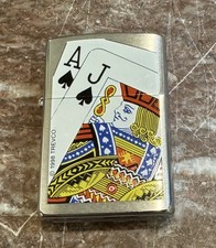 Zippo Joker and Ace Playing Card Lighter Bradford, PA USA 1998 Trevco picture