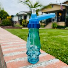 Portable Hookah Screw on Bottle Converter Water Glass Bong with Bottle in Blue picture