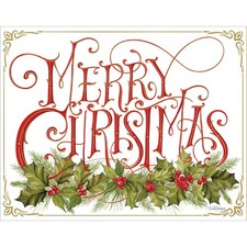 Christmas Holly Boxed Cards - Festive Holiday Greeting Cards for Family & Friend picture