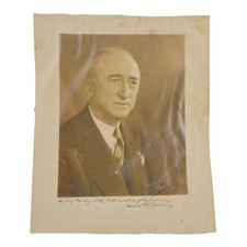 James F Byrnes Signed Inscribed Vintage Portrait Photo Sepia Men OS picture