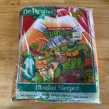 Dr Denton Teenage Mutant Ninja Turtles BLANKET SLEEPER FLEECE 1T Toddler Pajamas picture