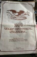 1969 Negro Historical Calendar Seagrams Distillers Company in great condition  picture