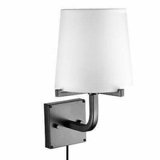 Globe Electric Valerie 1-Light Dark Bronze Plug-In or Hardwire Wall Sconce With picture