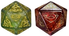 OVERSIZED SPINDOWN LIFE COUNTER SET MAGI LORD OF THE RINGS MIDDLE-EARTH DICE D20 picture