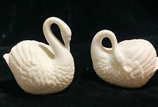 Vintage Swan George Good White Salt  and Pepper Shakers 1986 Never Used picture