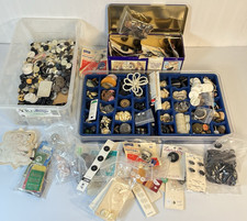 Large Lot Vintage Buttons Mixed 7 Lbs.  Hat Pins, Sewing Items, Crafts, and More picture